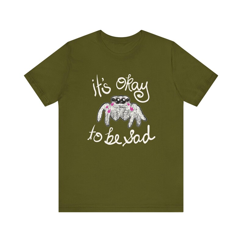 Camiseta Cute Spider - Não tem problema ficar triste! Humor peculiar - Cores ótimas XS-5XL imagem 9