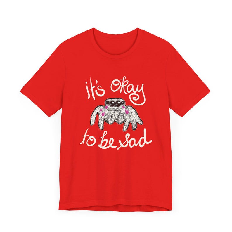Camiseta Cute Spider - Não tem problema ficar triste! Humor peculiar - Cores ótimas XS-5XL imagem 6