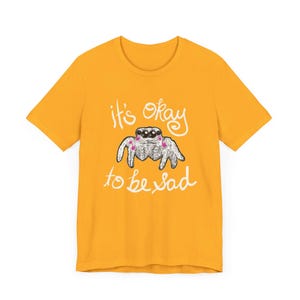 Camiseta Cute Spider - Não tem problema ficar triste! Humor peculiar - Cores ótimas XS-5XL imagem 1