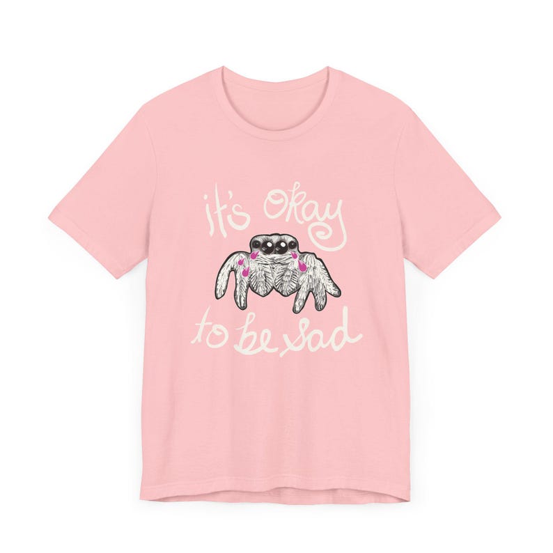 Camiseta Cute Spider - Não tem problema ficar triste! Humor peculiar - Cores ótimas XS-5XL imagem 8