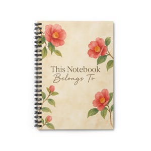 Floral Spiral Notebook: Personalized Journal, Elegant Note-Taking