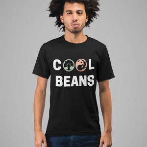 Coole bonen | Leuk ontwerp| MTG-T-shirt| Mana-T-shirt| Gruul-mana T-shirt| T-shirt bos/bergmana| Groen/rood Mana-T-shirt