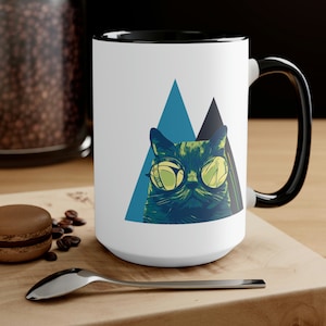 Cool Glasses Cat Abstract Mug