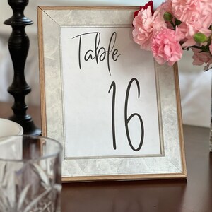 Wedding Table Numbers - Printable