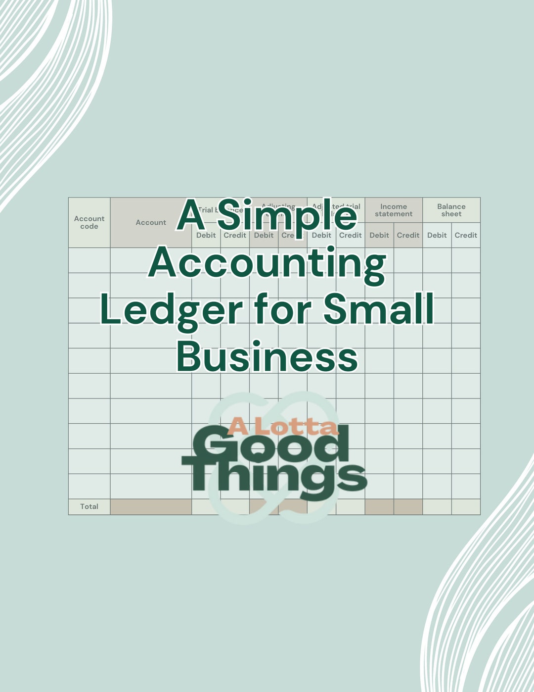 Simple Ledger Spreadsheet Template Etsy Simple Ledger Spreadsheet Template Etsy