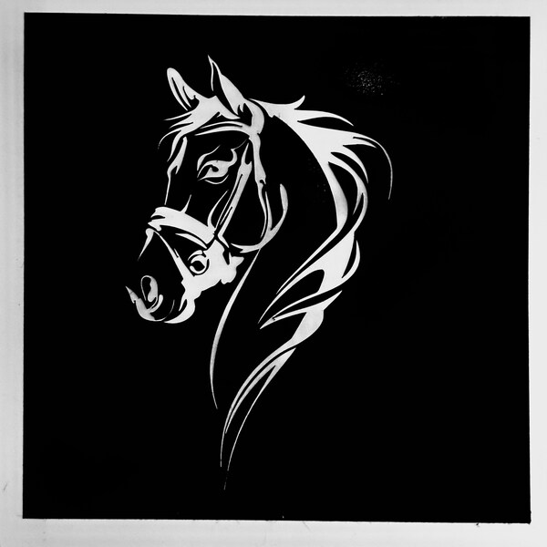 Réutilisable Mylar Horse #4 Home Decor Art Craft Pochoir, Murs, Tissus, Réutilisable, Lavable