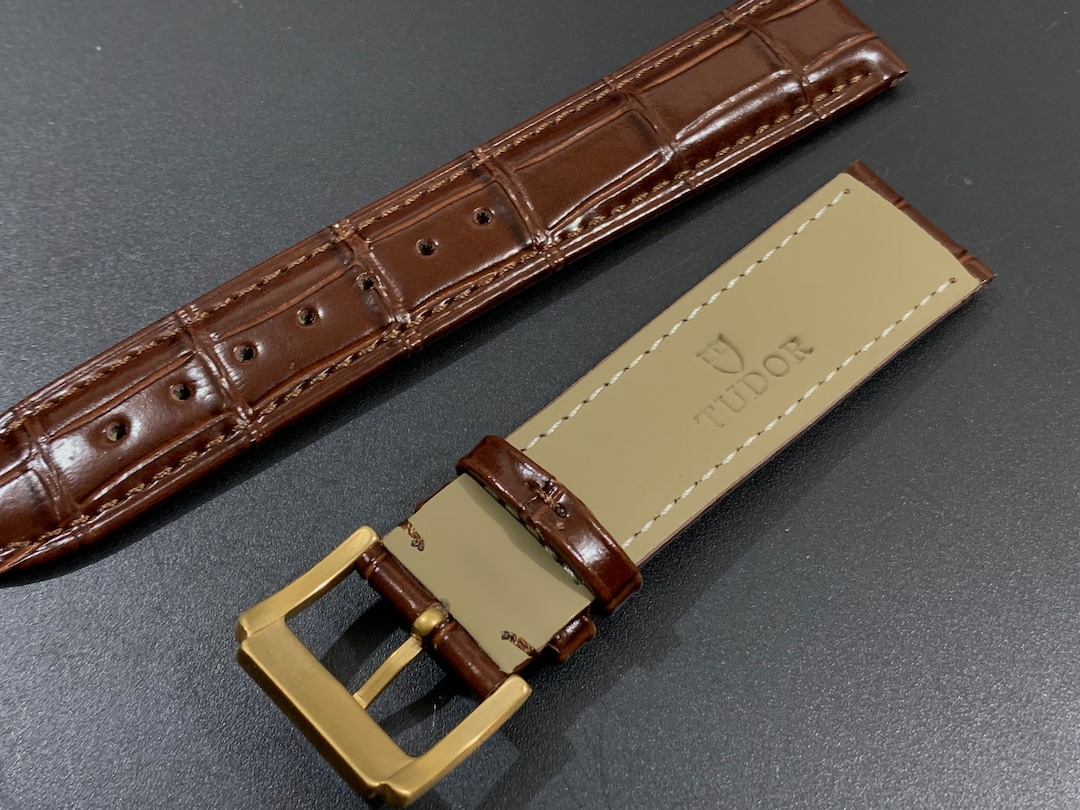 Bracelet Cuir Tudor Marron - 20mm / 18mm - Neuf Avec Étiquettes - Compatible Rolex/Tudor