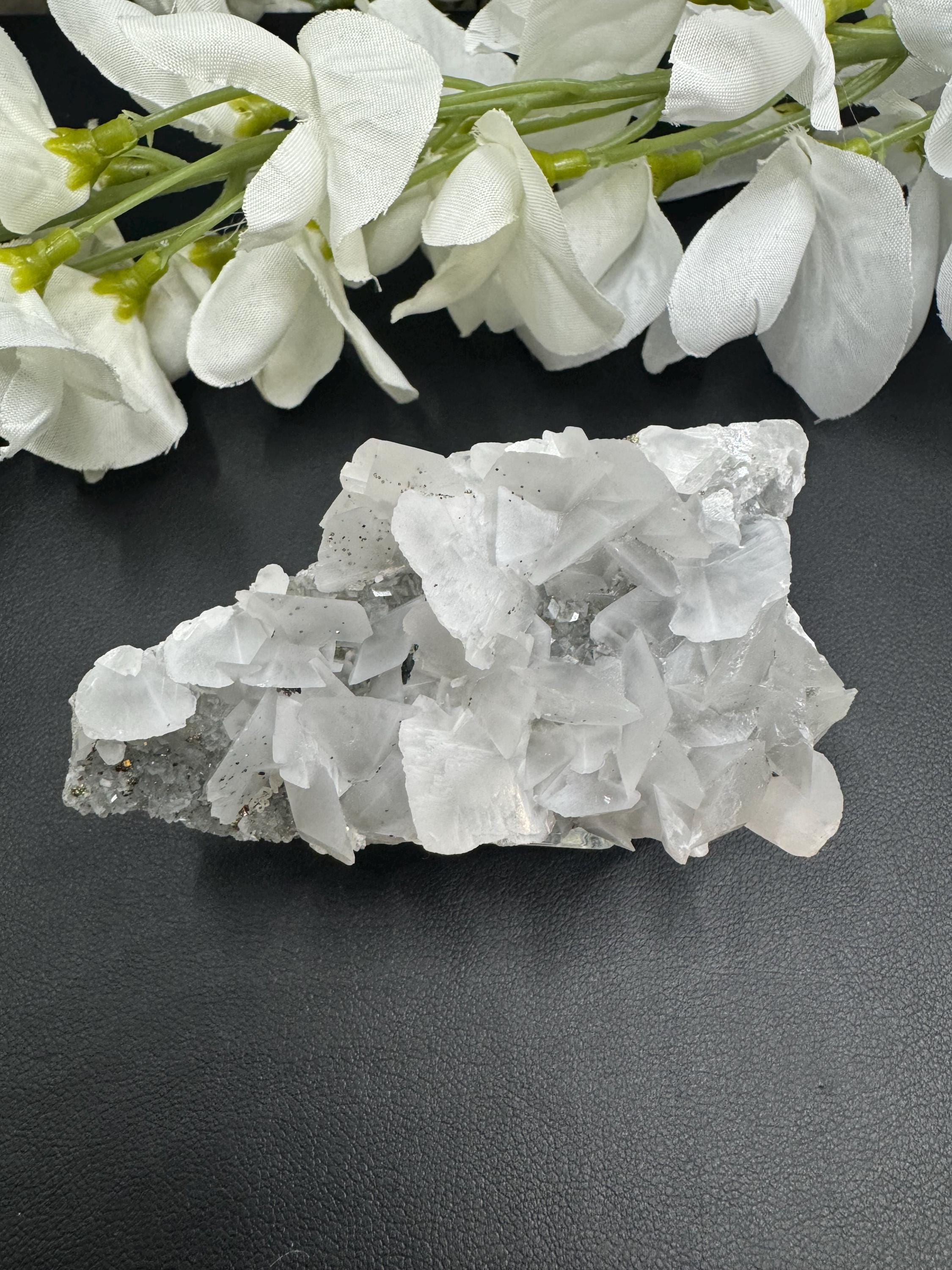 UV Reactive Rose Petal Calcite With Pyrite on Matrix - Etsy