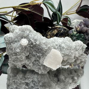 Coin Calcite with Fluorite and Quartz Specimen UV Reactive, Light Pink Poker Chip Calcite, Green Fluorite, Quartz Crystal, Gifts