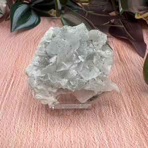 Fluorescent Petal Calcite with Pyrite on Matrix, UV Reactive Petal Calcite, Gifts