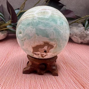 Caribbean Calcite Crystal Sphere, Caribbean Calcite Crystal, Gifts