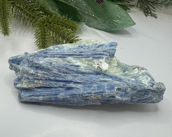 Large Blue Kyanite Crystal Specimen, Raw Kyanite, 1.35 lbs