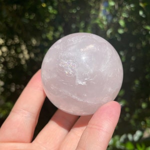 Rainbow Rose Quartz Crystal Sphere (55 mm)