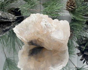 UV Reactive Pink Calcite Cluster: Raw Mangano Crystal