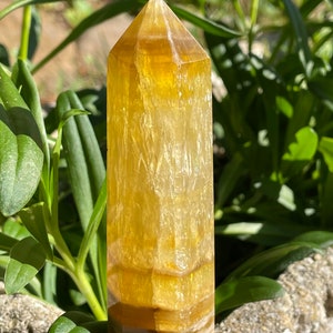 Yellow Fluorite Crystal Tower: &quot;Genius Stone&quot; Point