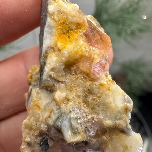 Katlang Pink Topaz Crystal on Matrix, Pink Topaz Gemstone, Gifts