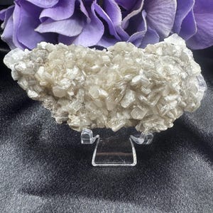 Coin Calcite with Purple and Green Fluorite Crystal on Matrix, UV Reactive Crystal Specimen, Green Fluorite, Purple Fluorite, Gifts