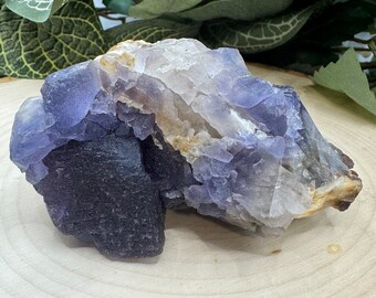Purple Cubic Fluorite Crystal Specimen: UV Reactive Stone from Pakistan