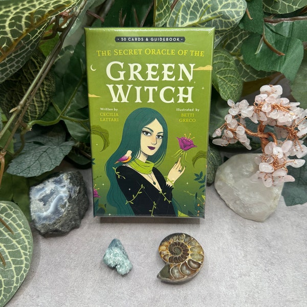 The Secret Oracle of the Green Witch Oracle Card Deck Set Includes 50 cards and 65-page illustrated guidebook, Divination And Introspection