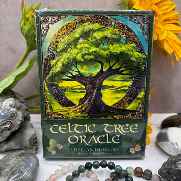 Celtic Tree Oracle Card Deck with 25 Cards and Guidebook, by Sharlyn Hidalgo, Tarot and Inspiration Cards, Gifts