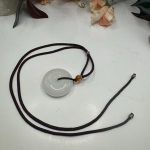 Jade Button Pendant With Nylon Cord, Gifts - Etsy