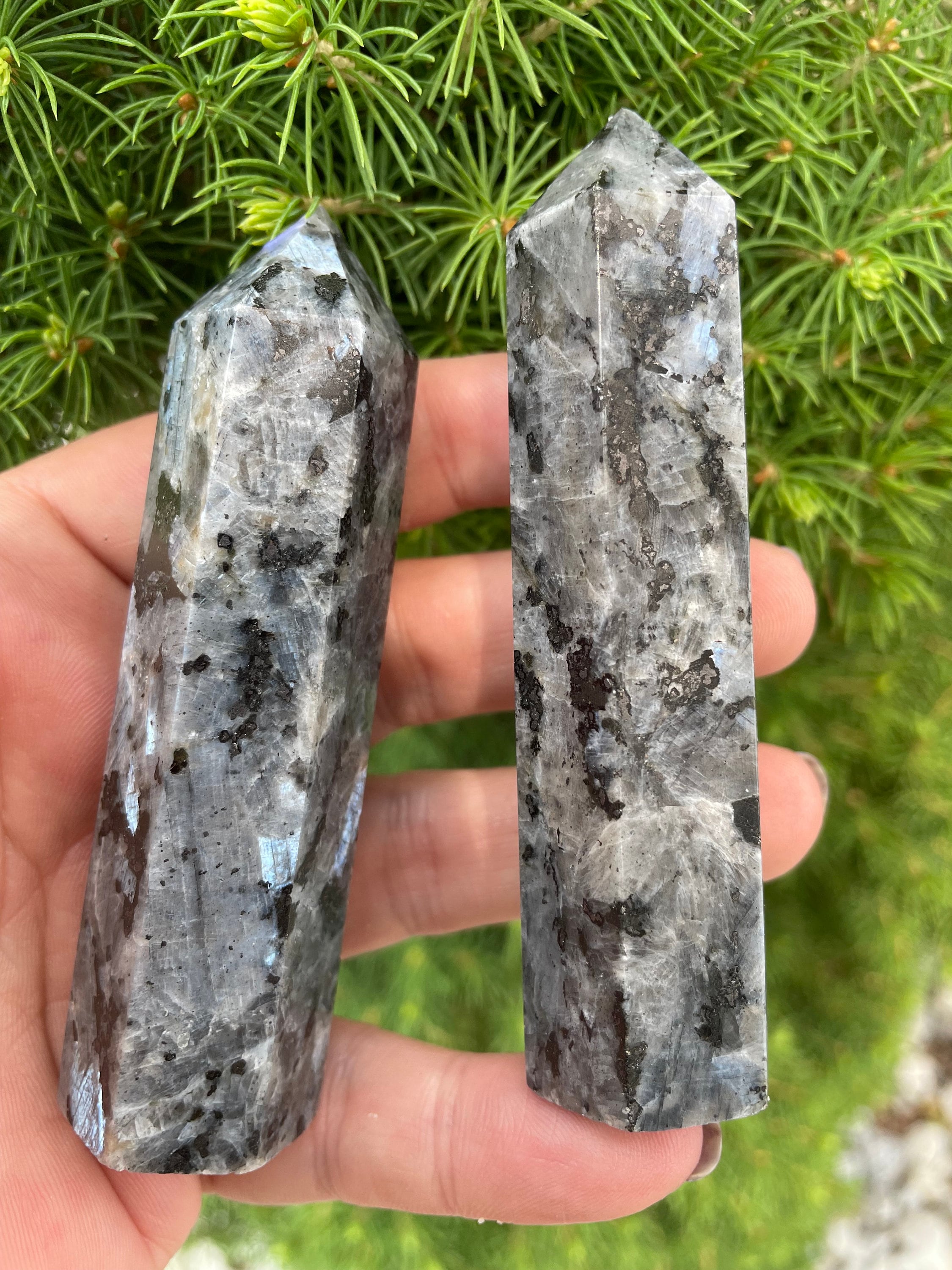 Larvikite Crystal Towers, Larvikite Points, Gifts - Etsy