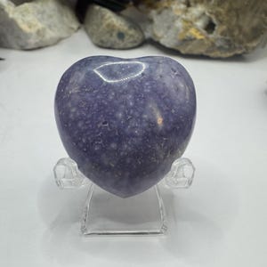 Grape Agate Crystal Heart, Grape Agate Crystal, Indonesian Grape Agate, Botryiodal Purple Chalcedony, Gifts