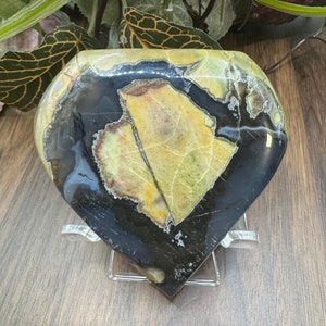 UV Reactive Volcano Agate Palmstone: Chalcedony Crystal Gift