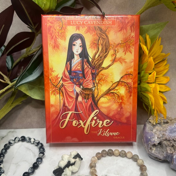 Foxfire The Kitsune Oracle Deck with 45 Cards and Guidebook Set, Divination Tools, Gifts