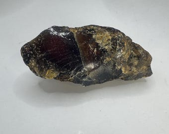 Rough Indonesian Blue Amber Specimen: UV Reactive Gemstone