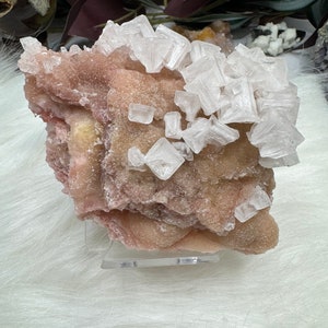 Pink Halite Crystal Specimen , Pink Halite Cluster, Cubic Halite, Gifts