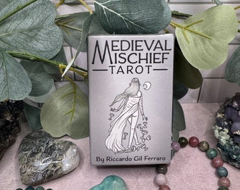 Medieval Mischief Tarot Card Deck with 78 Cards and 60 page guidebook, Tarot and Inspiration Cards, Gifts