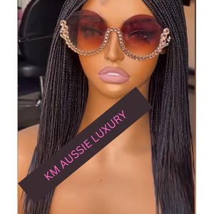 Short Knotless Box Braids Wig – Closure Lace Synthetic Braided Nano Wig, Neat Lace Front Braids for Women, Natural-Looking Style Braids Wig