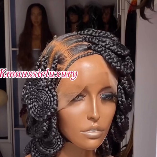 Koloba wig Braided wig for women braided wig for black women gift for women full lace front wig box braid wig
