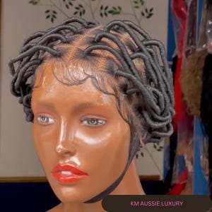 Pain free Kiko Twist Lace Style Braided Wig – Full Lace Short Braids Wig with Baby Hair, Lightweight Braids Wig, Natural Gift Idea for Women
