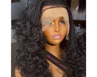 Micro Braids Curly Wig – Short Spanish Curl Twist Wig for Women, Lightweight Tiny Twisting Braids Wig, Small Size Natural Look Twistwigs
