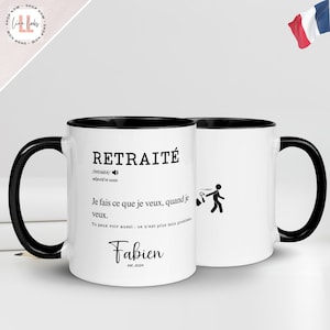 Mug personnalisé Retraite, cadeau personnalisé pour retraite, Tasse personnalisable départ en retraite, Tasse personnalisée pour collègue