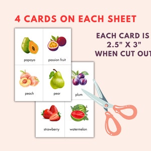Fruit Flashcards for Kids of All Ages | Fruit Study Cards | Printable ...