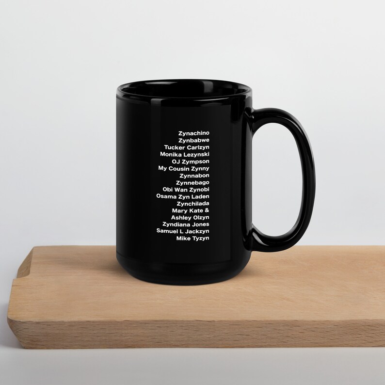 Zyn Black Mug With Slang Terms Zyn Festival Drink Swag Merch Etsy UK