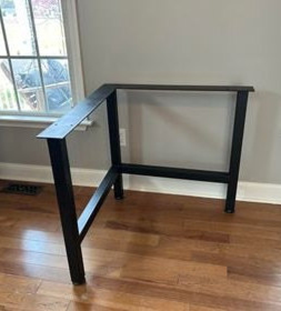 Metal Table Leg L Shaped Desk Corner Steel Table Leg Etsy
