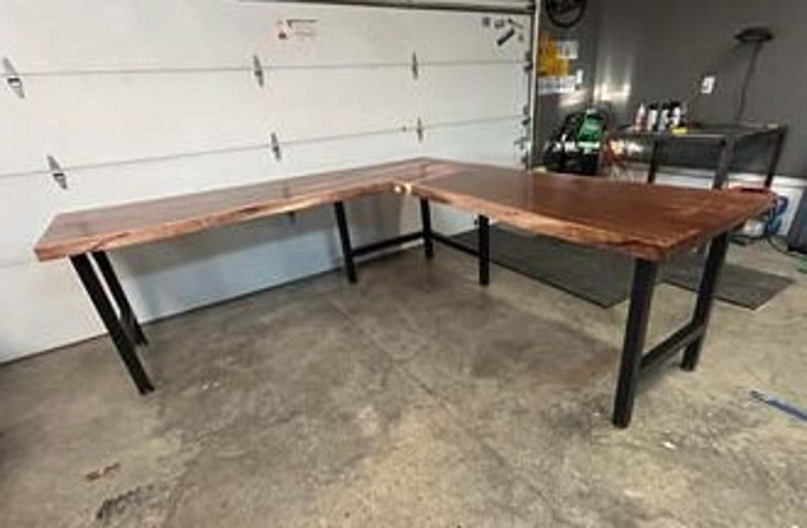 Metal Table Leg L Shaped Desk Corner Steel Table Leg Etsy