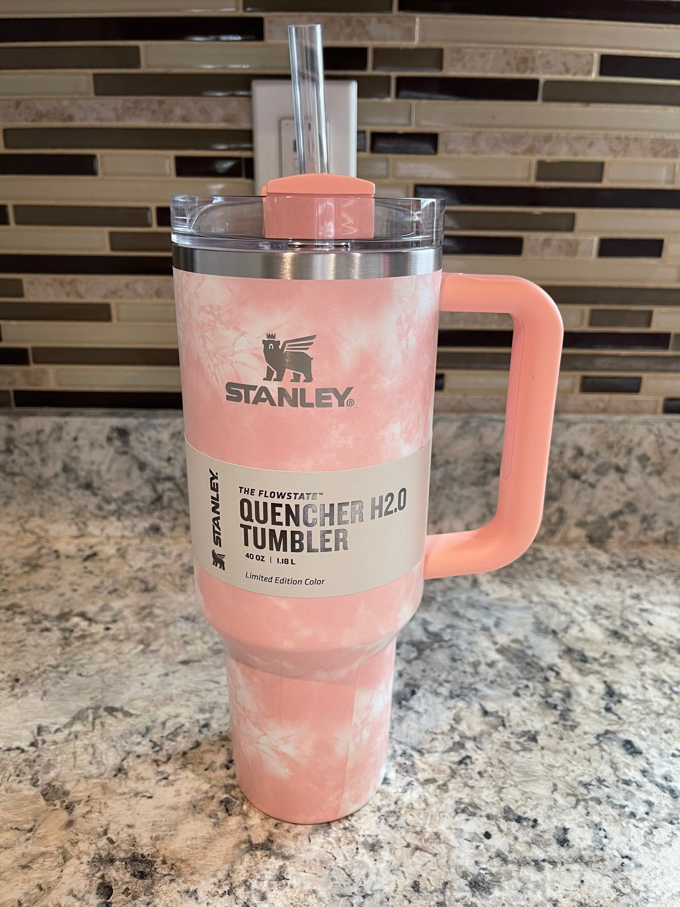 30 Oz Stanley - Stanley Tumbler - Stylish Stanley Tumbler - Pink Barbie  Citron Dye Tie