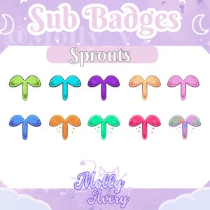 Sprössling | 10 Twitch Sub Badges | Gebissabzeichen | Bach Badges