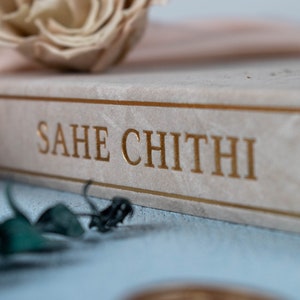 Luxe Sahi Chithi Sahe Chithi personnalisé Velours Sahi Chithi Faire-part de mariage indien Sahi Chitti en boîte image 10