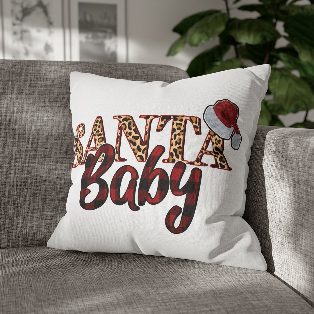 Santa Baby Pillow Case Cover Christmas Pillow Case Cover Etsy