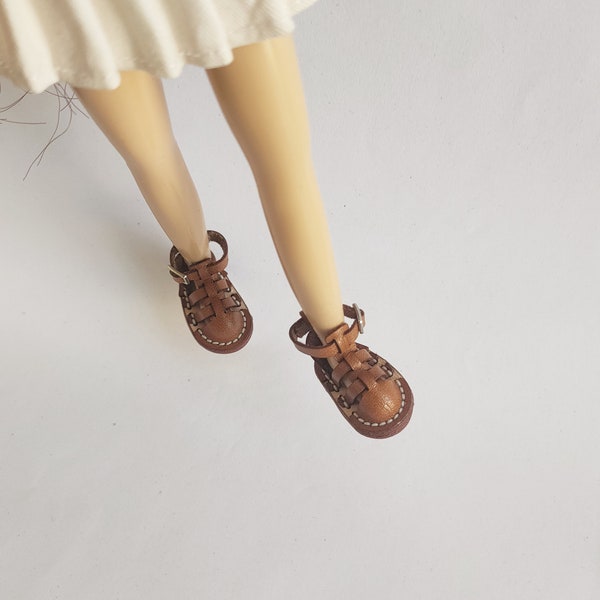 Sandales BJD | Chaussures BJD pour Ooak Blythe Doll Obitsu 22 Holala Pullip Custom Azone Obitsu 24 Momoko | Robe BJD Chaussures Blythe Vêtements Pullip