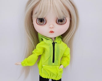 Veste Blythe | Veste coupe vent BJD pour vêtements Ooak Blythe, tenue Ooak Pullip, vêtements Momoko Holala Obitsu 22, vêtements de poupée Azone | Manteau BJD