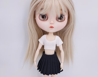 Jupe Blythe | Jupe plissée pour Ooak Pullip Custom Ooak Blythe Doll Holala Obitsu Azone Doll | Blythe Outfit Bjd YoSD Vêtements Momoko Vêtements