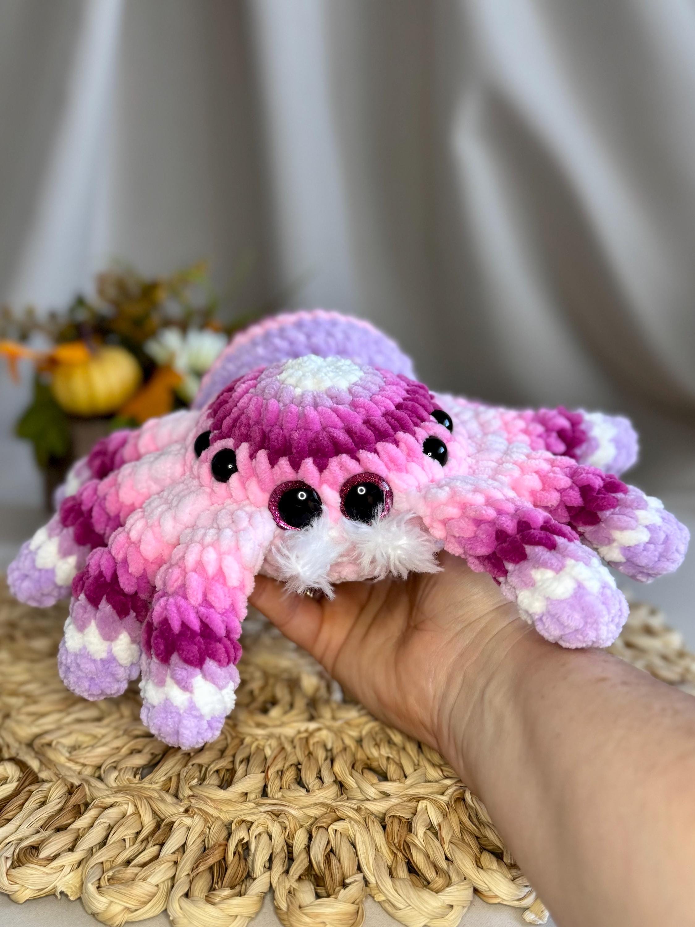 Pink Spider Plush - Etsy UK