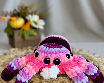 Peluche de araña de ganchillo – Juguete suave Kawaii Berry Pop hecho a mano